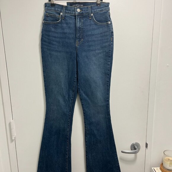 $348 Retail Veronica Beard Beverly High Rise skinny flare 27 NWT & small flaw - Picture 3 of 12